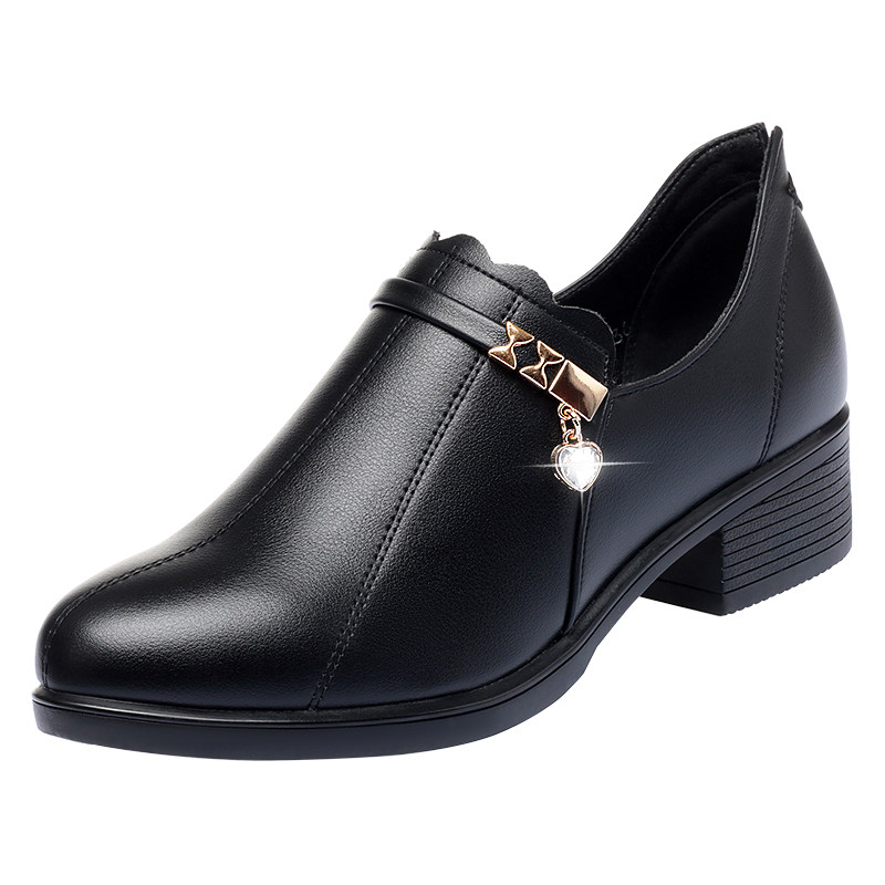 妈妈鞋软底女舒适真皮低跟单鞋大码43中年女鞋胖脚宽肥中老年皮鞋,淘宝优惠券,粉丝福利购,淘宝优惠卷