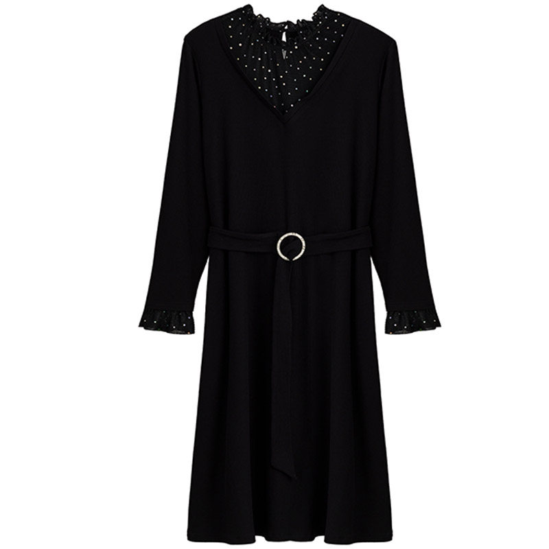 韩版宽松大码女装堆堆领2020连衣裙 云妃秀大码女装