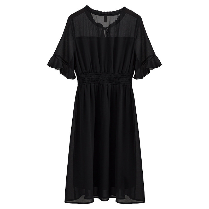 法式时尚洋气大码宽松胖妹妹连衣裙 云妃秀大码女装