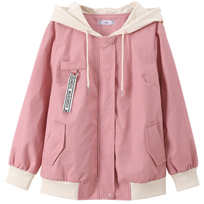 大码2020新款胖mm韩版宽松粉色连帽 云妃秀大码女装