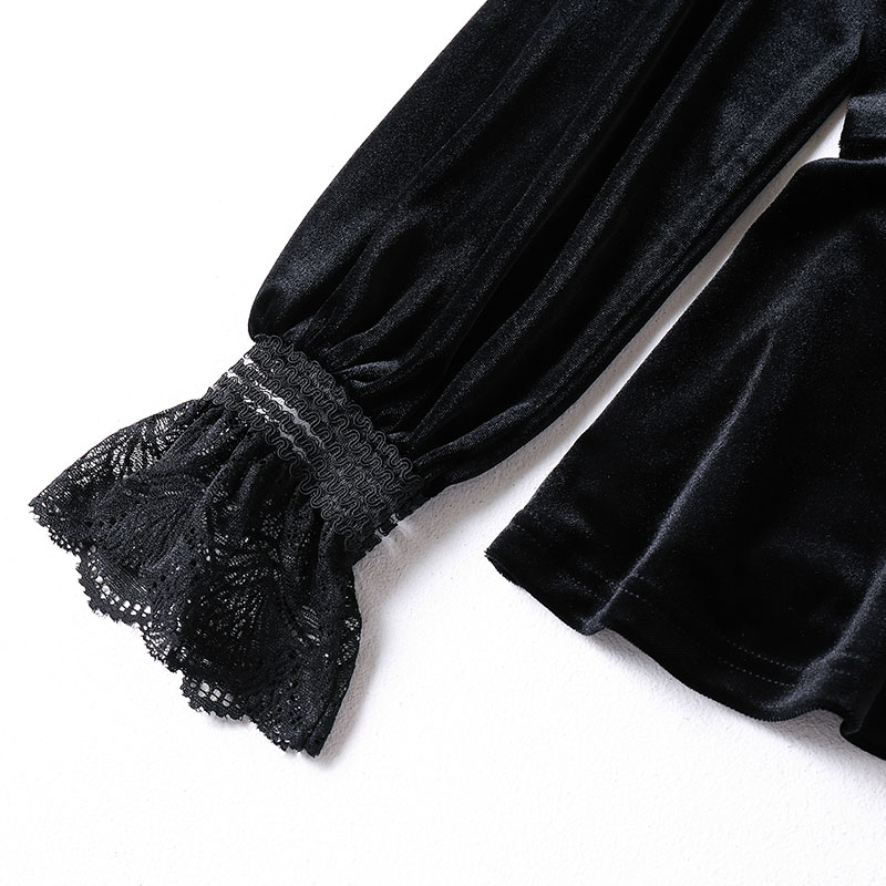 韩版大码修身胖mm金丝绒长袖潮上衣 云妃秀大码女装