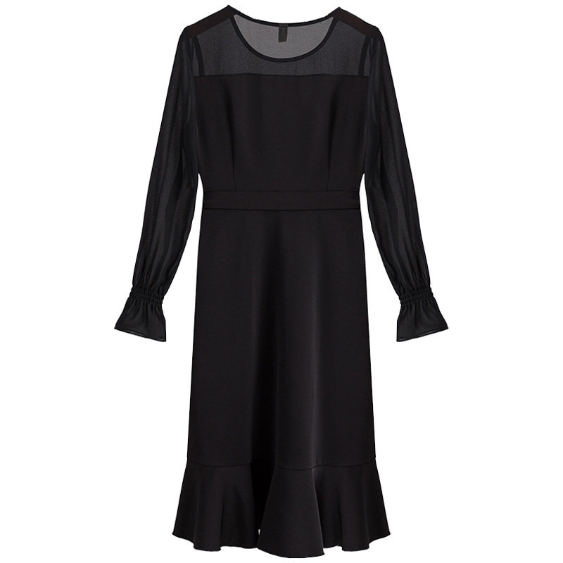 韩版大码不规则下摆收腰胖mm连衣裙 云妃秀大码女装