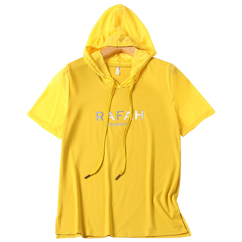 2020夏季新款时尚宽松mm连帽 云妃秀大码女装