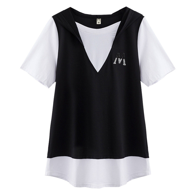 2020夏季新款时尚大码韩版mm两件套 云妃秀大码女装