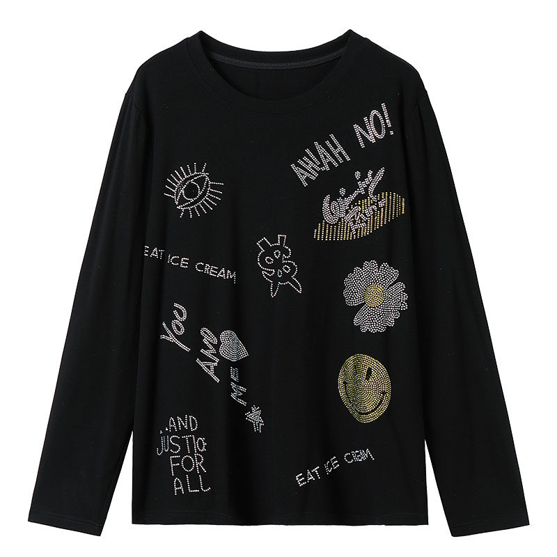 2020秋季韩版宽松女装胖mm圆领上衣 云妃秀大码女装