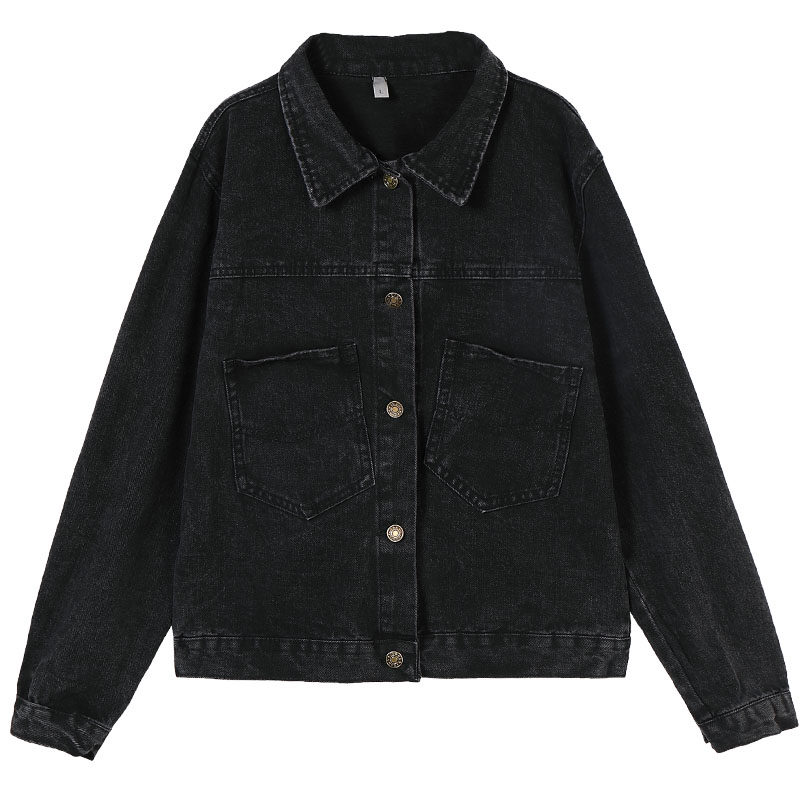 2020秋季新款港味复古牛仔显瘦夹克 云妃秀大码女装