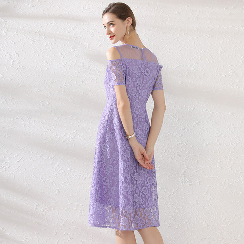 网纱韩版大码宽松圆领胖mm潮连衣裙 云妃秀大码女装