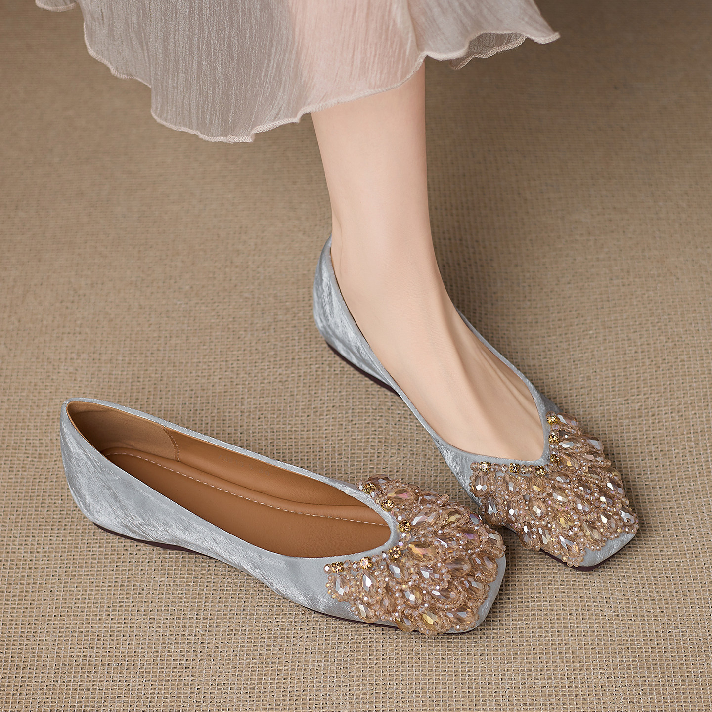 巨好看国风红色鞋子女2026新款春款法式浅口单鞋女不累脚平底婚鞋,淘宝优惠券,粉丝福利购,淘宝优惠卷