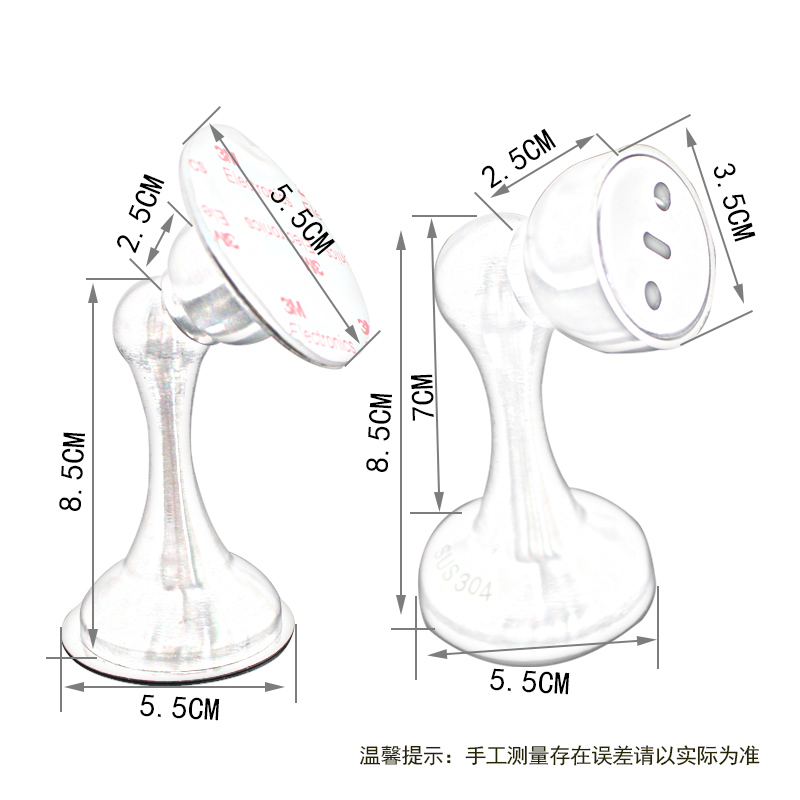 不锈钢门吸墙吸地吸卫生间门碰门阻短加长门顶强磁吸-图3