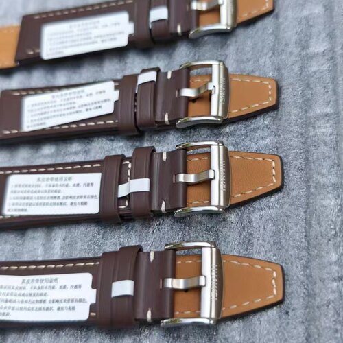 适用华为watch4 Pro木星棕原装真皮表带GT5 GT4 GT3 46mm通用款 - 图0