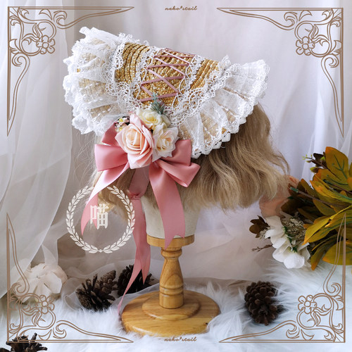 『尾巴』Lolita手作田园cla优雅汉洋折衷华丽波奈特BNT茶会bb帽 - 图3