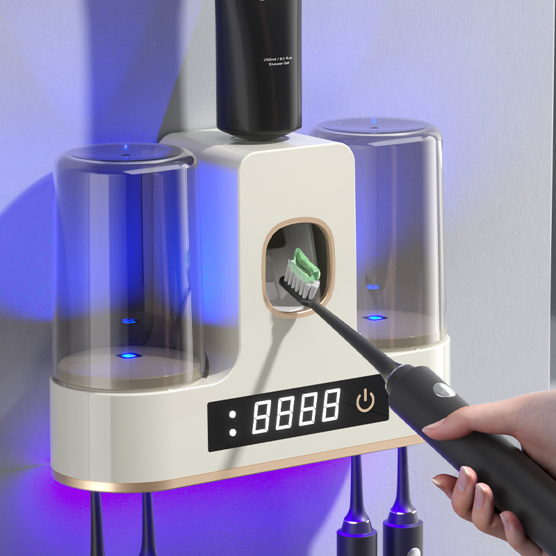 智能牙刷消毒器杀菌烘干紫外线牙刷架子口杯牙杯壁挂式电动置物架,淘宝优惠券,粉丝福利购,淘宝优惠卷