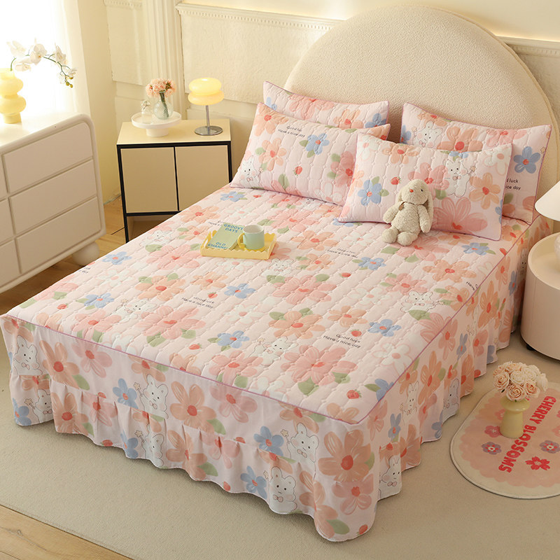 100%全棉加厚床裙卡通1.2*1.35*1.5*1.9米男女孩纯棉夹棉床罩定制,淘宝优惠券,粉丝福利购,淘宝优惠卷