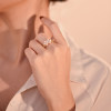 Japan Akoya natural seawater goddess pearl ring 18K gold diamond baby bead ring mini pearl female