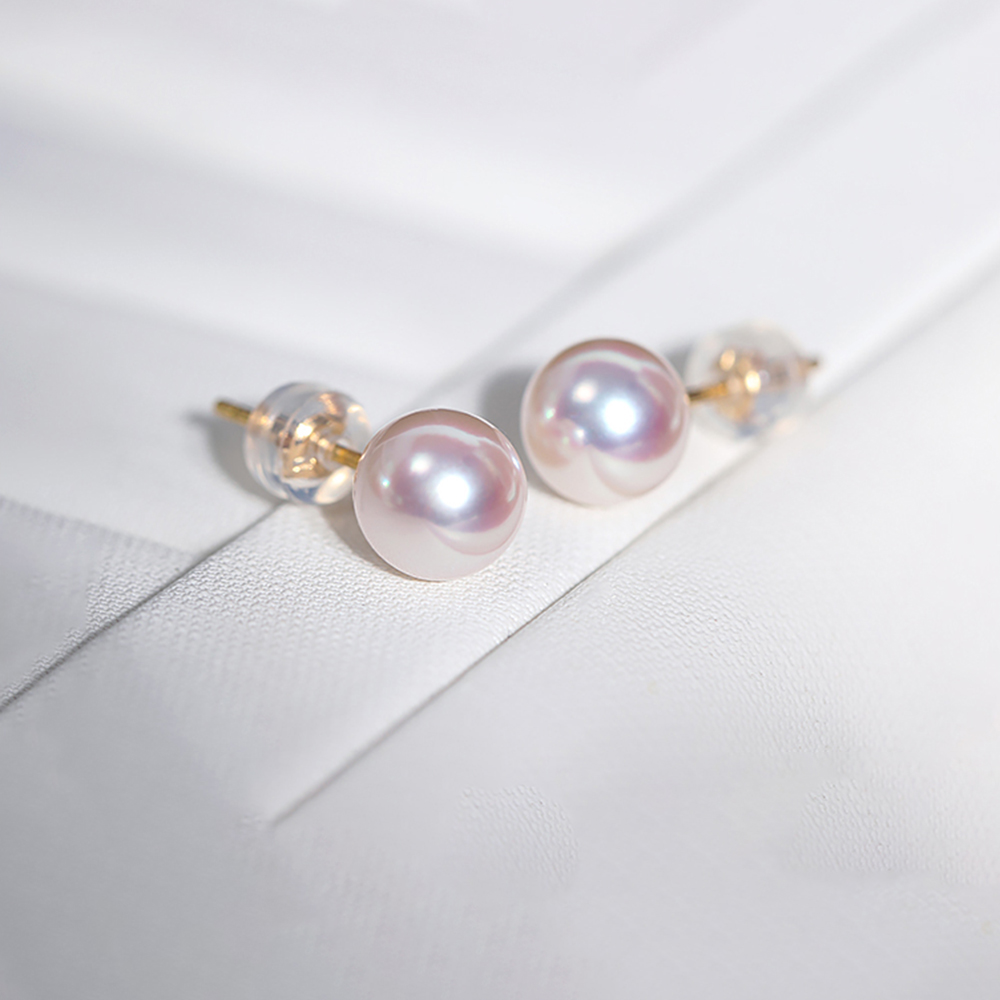 赵露思同款5mm珍珠耳钉2025新款诸暨天然淡水珍珠耳环女18K金耳环 - 图2