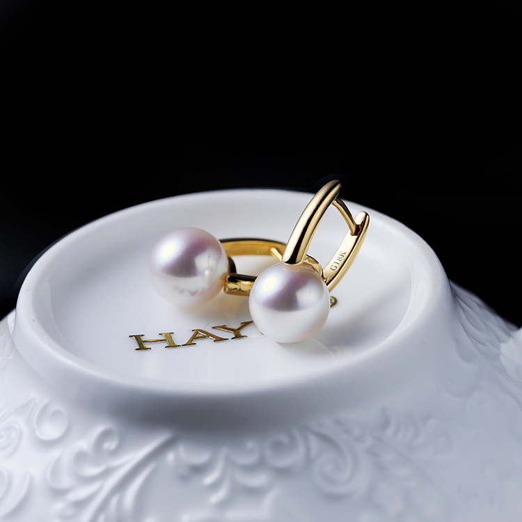 18K经典水桶款日本天然Akoya海水天女珍珠耳钉耳环耳拍耳饰强光,淘宝优惠券,粉丝福利购,淘宝优惠卷