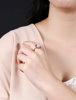 M family candy ring 18k rose gold pearl ring Japanese akoya natural seawater pearl women's ring