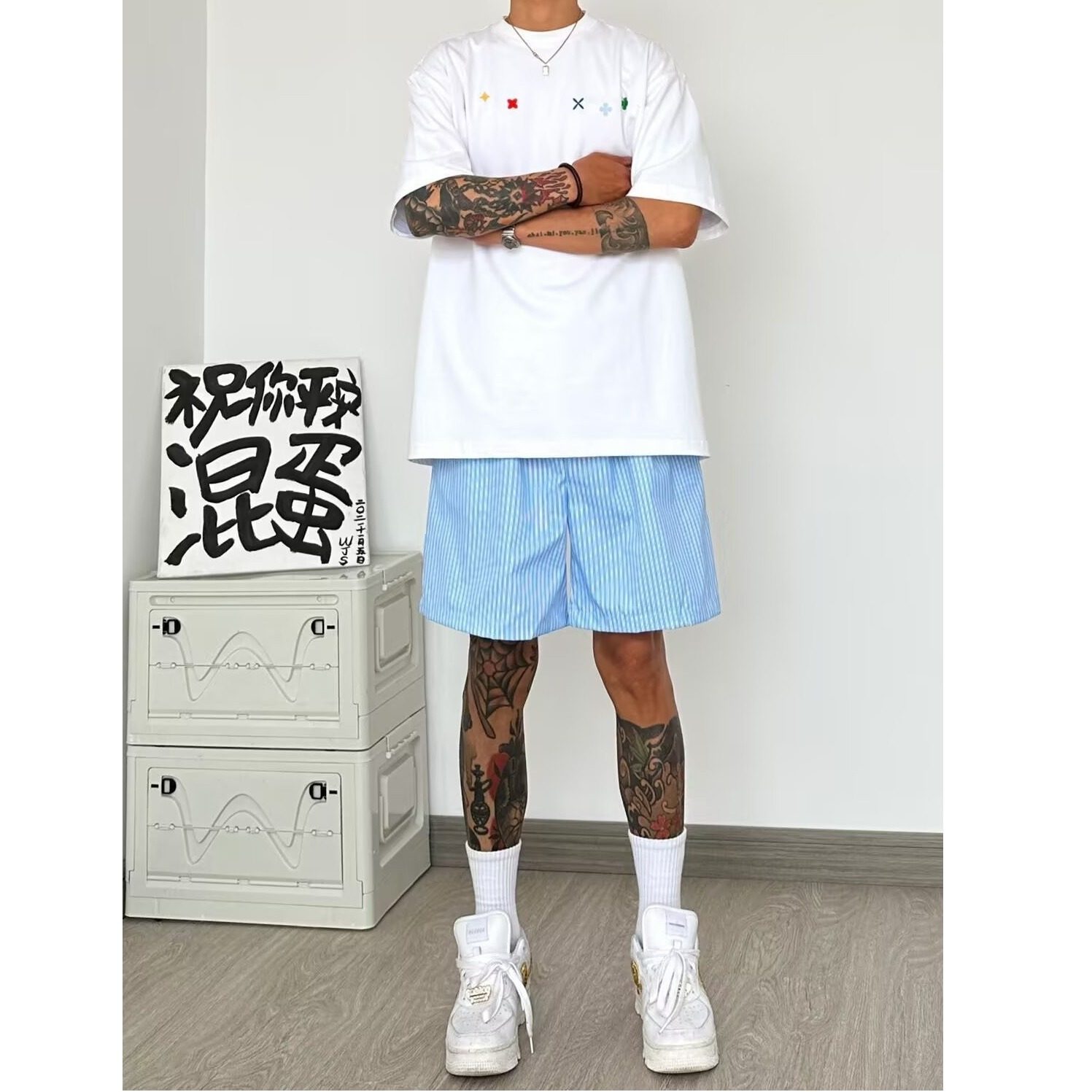 美式海边沙滩裤蓝色条纹速干短裤男夏季新款松紧腰阔腿五分裤男潮,淘宝优惠券,粉丝福利购,淘宝优惠卷