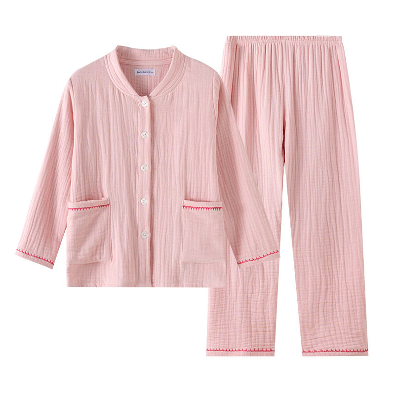 秋冬季男女中大童四层加厚纯棉纱布儿童开衫长袖睡衣家居服套装,淘宝优惠券,粉丝福利购,淘宝优惠卷