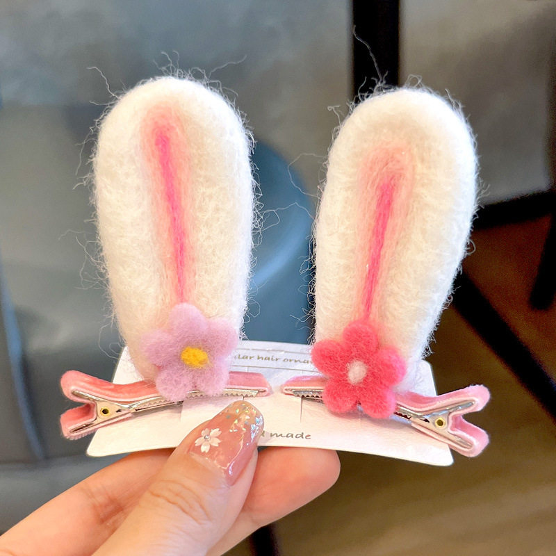 26秋冬羊毛粘立体兔耳儿童发夹 女童扮造型宝宝发饰 婴儿发卡头饰,淘宝优惠券,粉丝福利购,淘宝优惠卷