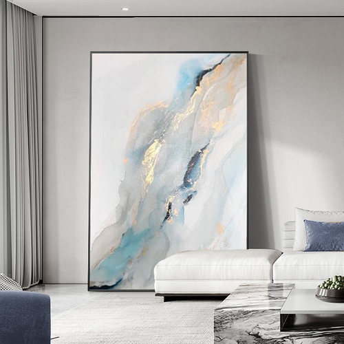 手绘油画入户轻奢高级感玄关装饰画客厅挂画走廊过道壁画 - 图3