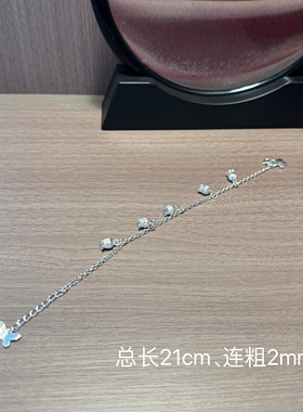 990纯银手链女款小众设计感铃兰花足银手饰送女友闺蜜生日礼物