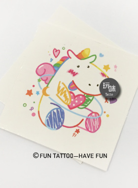 独角兽纹身贴玩味tattoo泫雅风