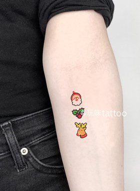 玩味tattoo纹身贴圣诞节儿童贴纸