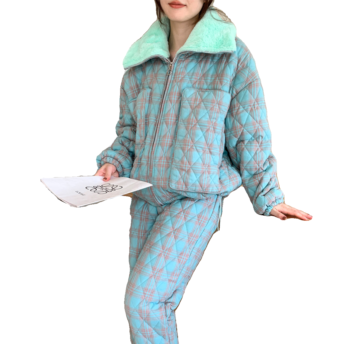 睡衣女宫廷风法兰绒冬季三层夹棉加绒加厚珊瑚绒可外穿家居服套装,淘宝优惠券,粉丝福利购,淘宝优惠卷