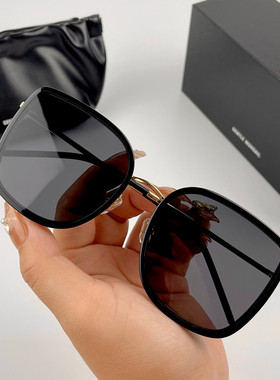 GM墨镜女新款bibi奶白色2025年新款太阳镜圆脸大脸显小开车高级感