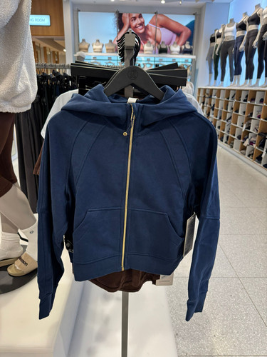 澳洲Lululemon Scuba Oversized Full Zip连帽宽松短款外套运动女 - 图2