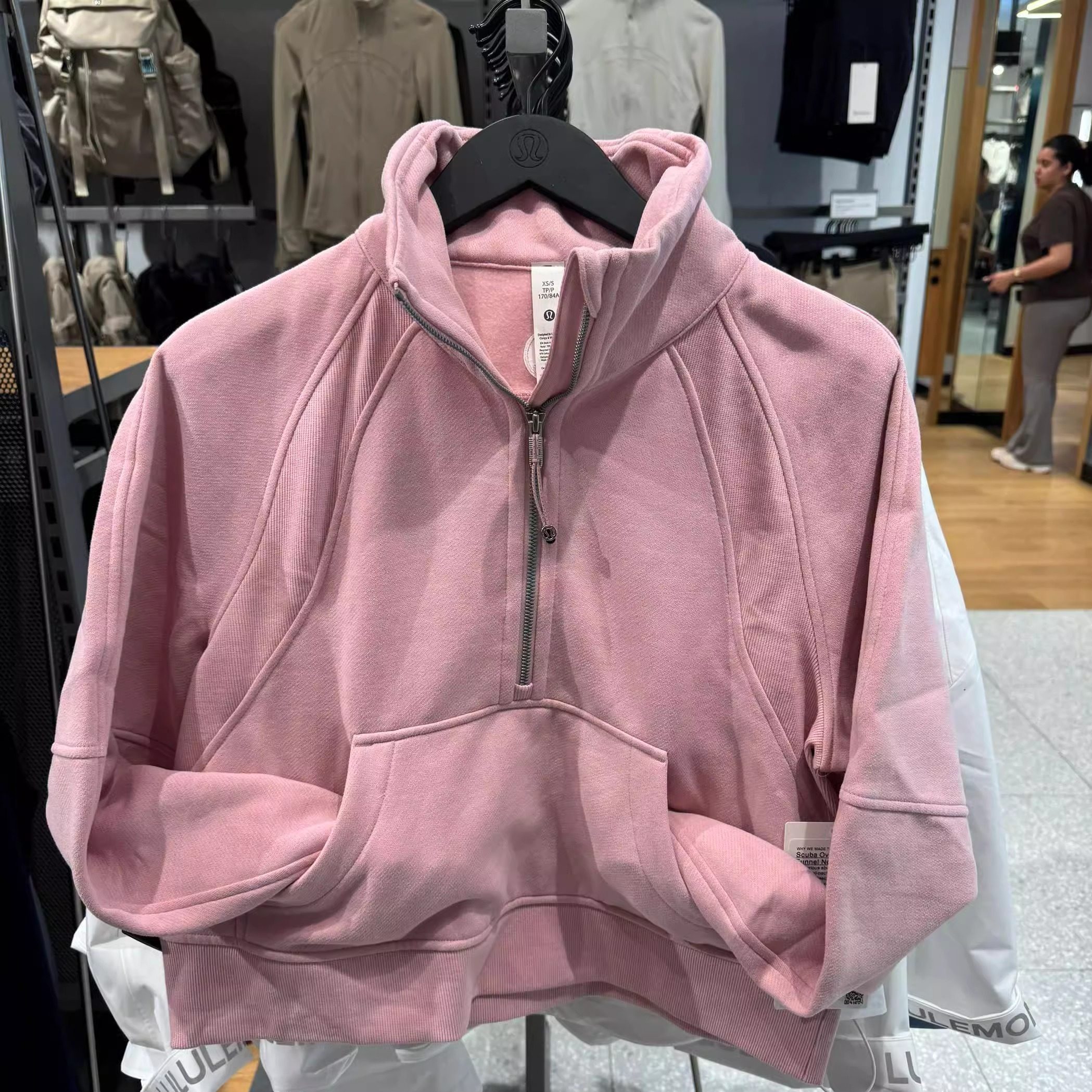 澳洲lululemon Scuba Oversized Funnel Neck加绒立领半拉链春秋 - 图2