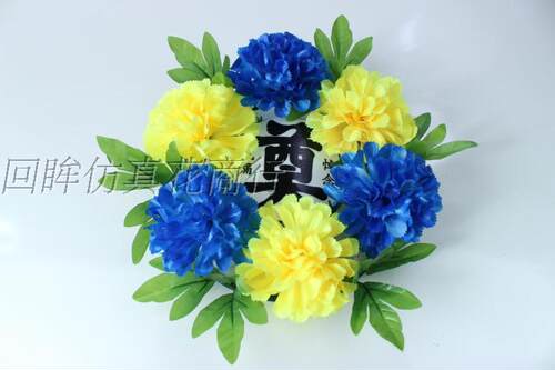 小花圈33厘米菊花圈绢花扫墓花清明花上坟花祭祀花便宜花厂家批发 - 图2