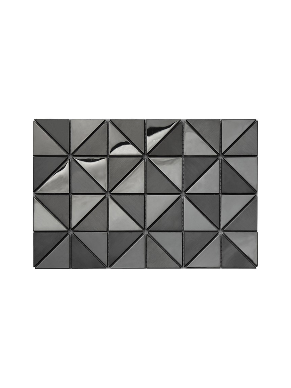 名玛汇黑色三角形金属不锈钢马赛克瓷砖卫生间餐厅吧台墙砖背景墙 - 图2