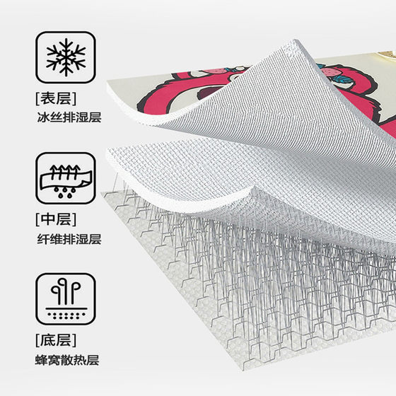 Disney cartoon ice silk mat three-piece set