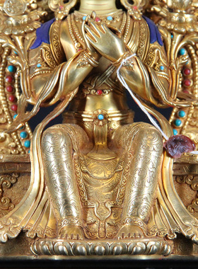 尼泊尔藏传紫铜鎏金雕刻