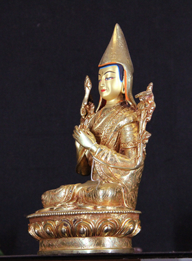 尼泊尔纯手工紫铜鎏金雕刻
