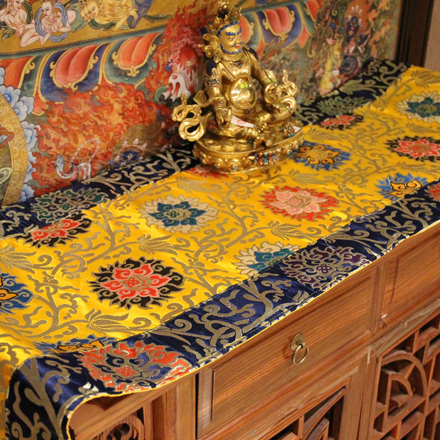 Home Buddhist hall fabric decoration lotus Tibetan ethnic style