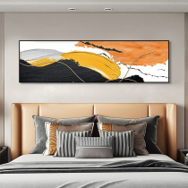 Tirart hand-painted oil painting < orange rhymes > bedroom headboard painting hanging drawing room sofa background wall decoration painting black and white