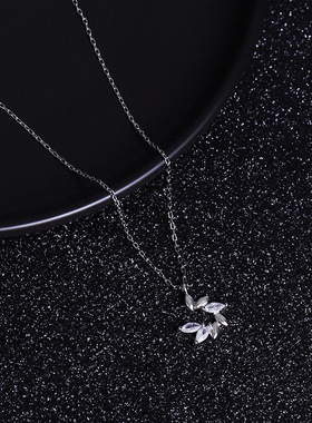 925 银麦穗项链女轻奢小众设计感高级锁骨链百搭精致颈链