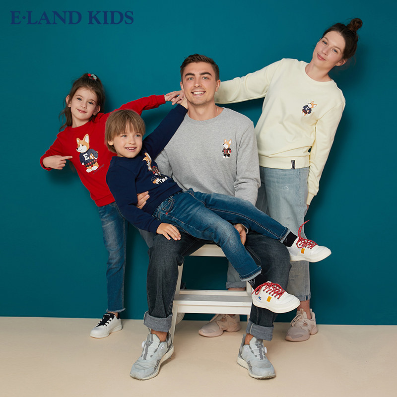 elandkids衣恋童装秋新品男童卫衣 elandkids亲子装/亲子时装