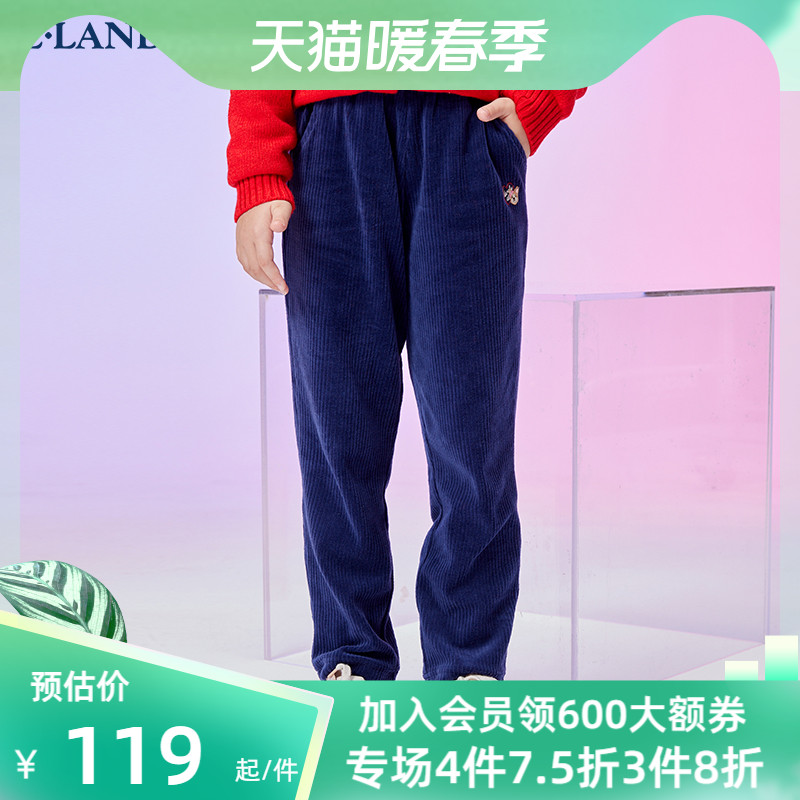 elandkids衣恋童装秋新品休闲裤 elandkids裤子