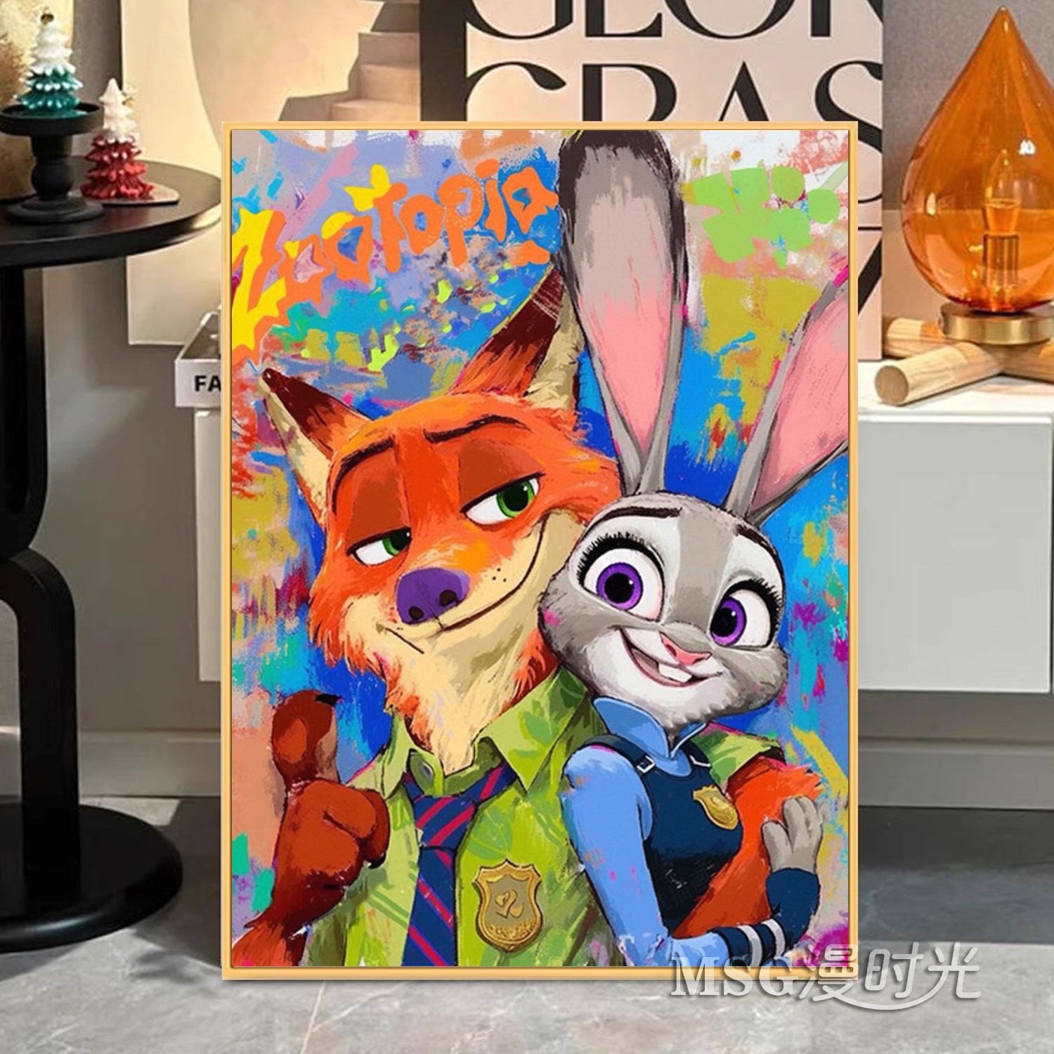 疯狂动物城5D钻石画满钻2025新款卡通diy手工粘钻十字绣卧室挂画,淘宝优惠券,粉丝福利购,淘宝优惠卷