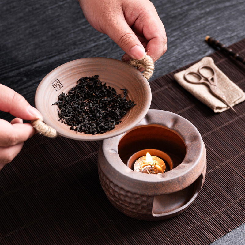 粗陶烤茶器复古陶瓷蜡烛加温茶叶增香家用小型焙茶器烤盘功夫茶具,淘宝优惠券,粉丝福利购,淘宝优惠卷