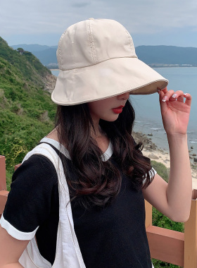 渔夫帽女夏可扎马尾遮阳帽韩版百搭