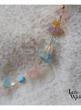 天然石编织女原创项链生日礼物