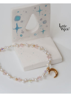 巨蟹座礼物淡水珍珠月亮手链