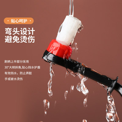 半自动咖啡机清洁刷弯头尼龙机头专用滤头毛刷清洗冲煮专用刷子 - 图0