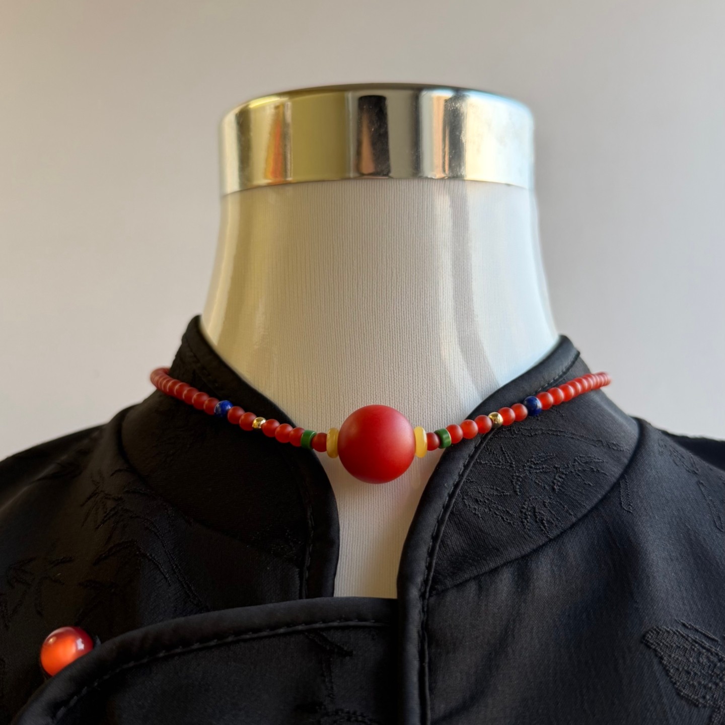 天然保山原矿南红玛瑙毛衣项链女款锁骨链吊坠飘花复古高货本命年,淘宝优惠券,粉丝福利购,淘宝优惠卷