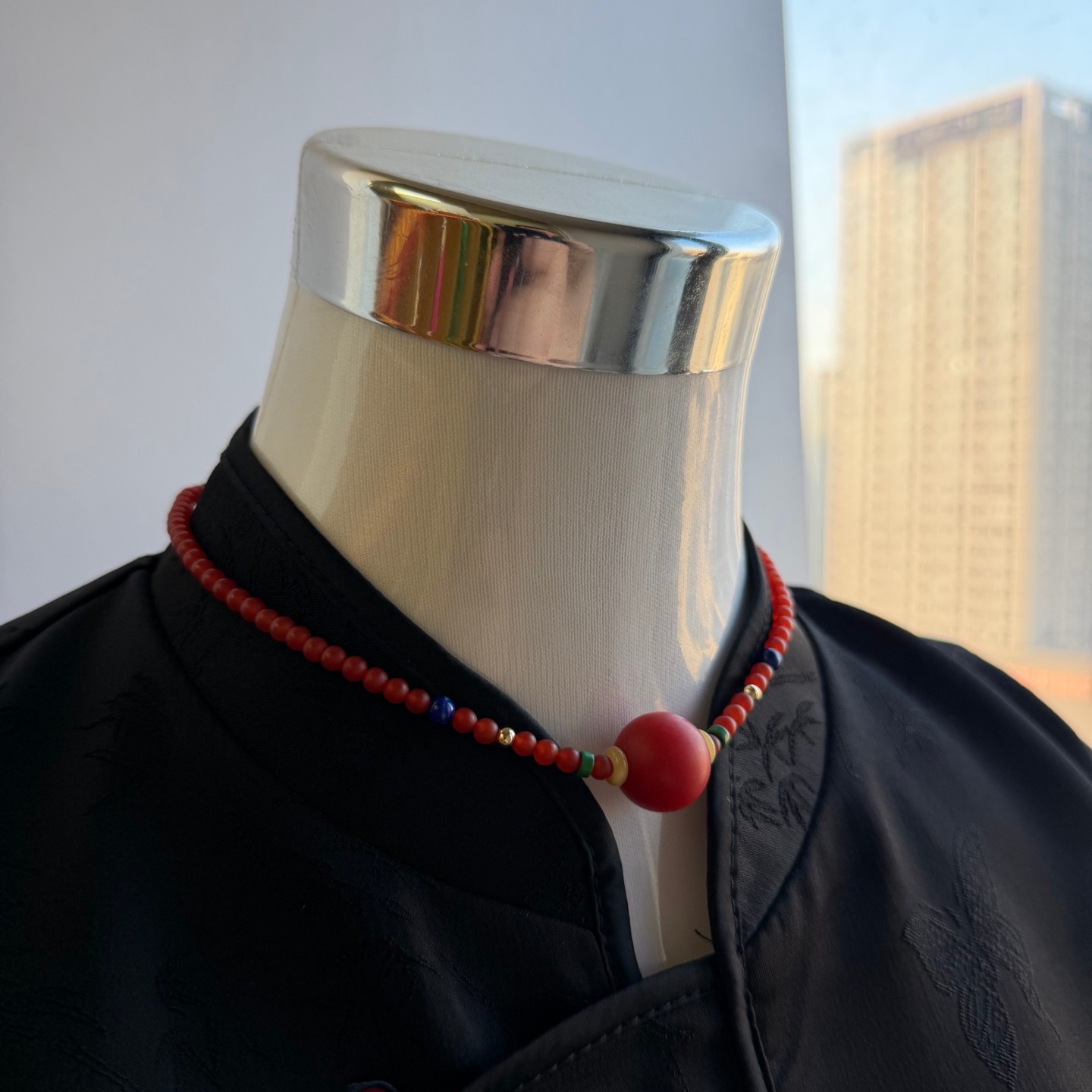 天然保山原矿南红玛瑙毛衣项链女款锁骨链吊坠飘花复古高货本命年,淘宝优惠券,粉丝福利购,淘宝优惠卷